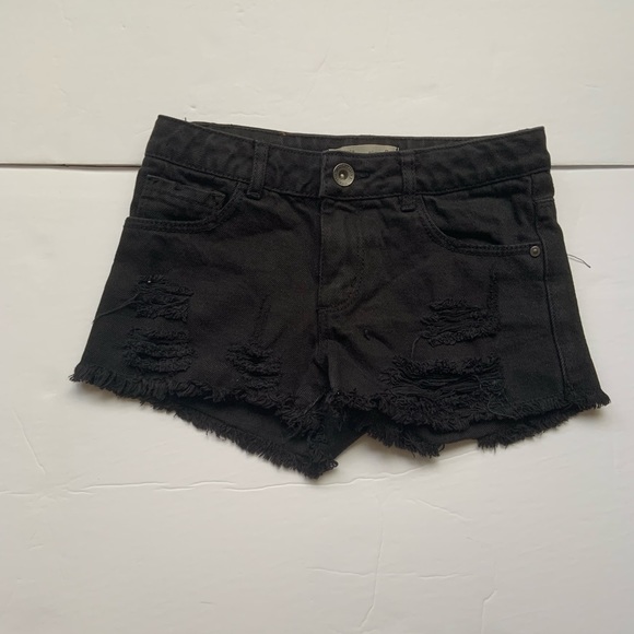 Zara Girls Damaged Denim Shorts - Picture 1 of 5